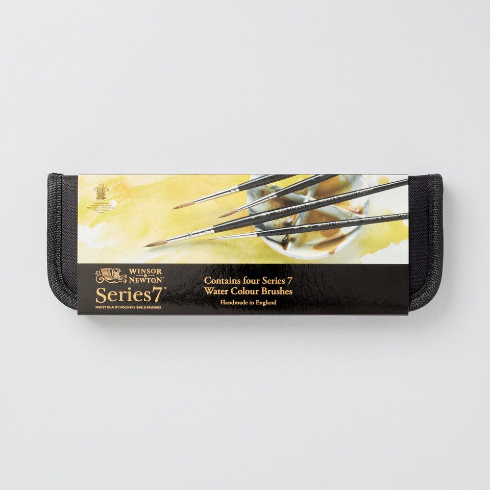 Winsor & Newton Series 7 Kolinsky Sable Brush Wallet Set of 4