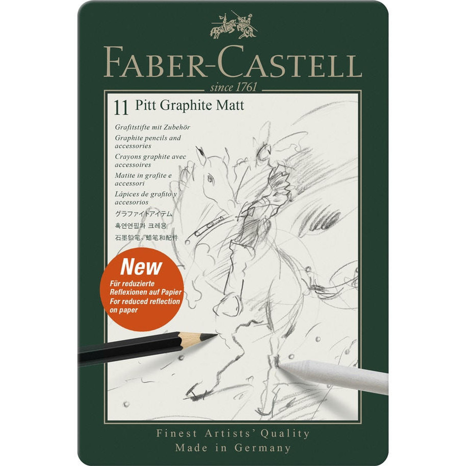 Faber Castell Pitt Graphite Matt Pencils and Accessories Set of 11